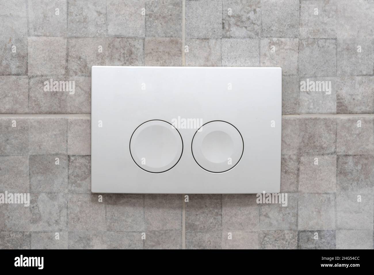 Modern toilet button. toilet with two separate buttons. Modern toilet