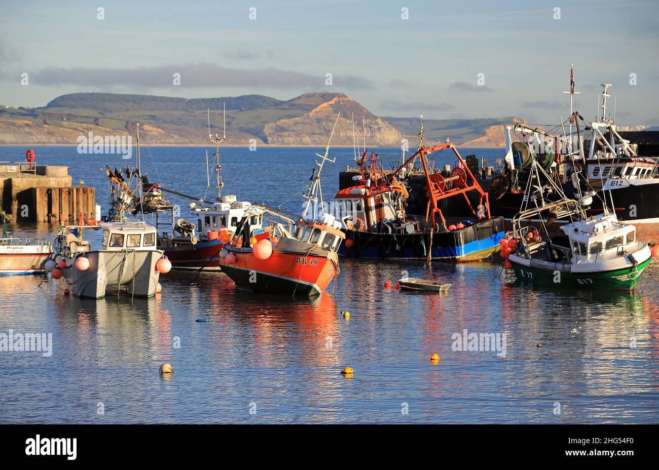 Lyme Regis Harbour Stock Photo