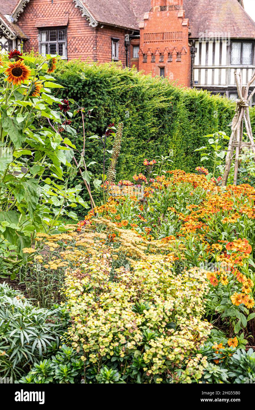 The gardens at Wightwick Manor near Wolverhampton, West Midlands UK Stock Photo