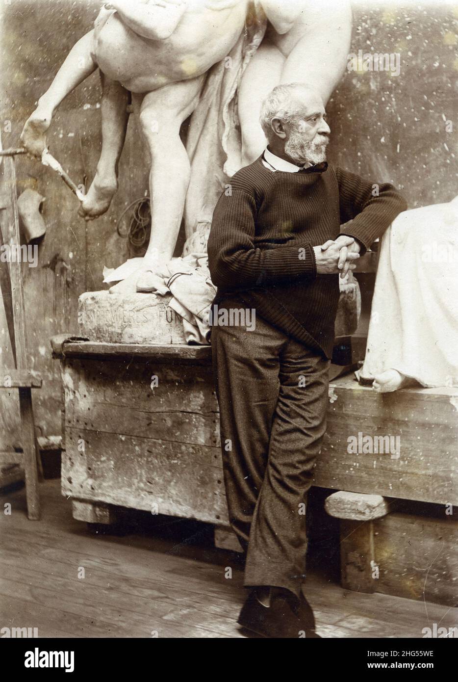Portrait de Louis Ernest Barrias (1841-1905) sculpteur français. Stock Photo