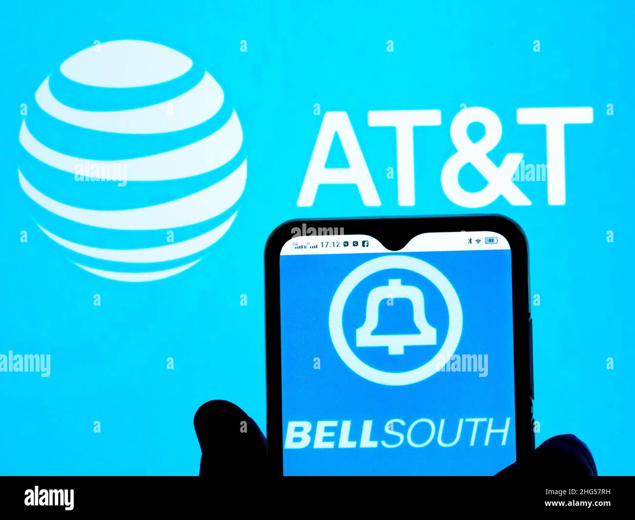 In this photo illustration, the BellSouth, LLC logo is seen displayed