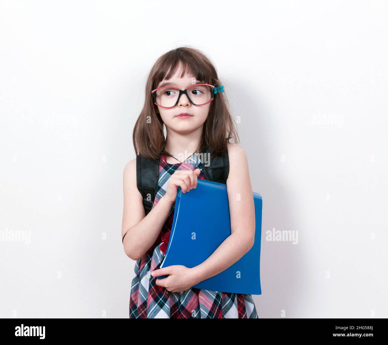 Little lovely girl portrait at home Stock Photo - Alamy