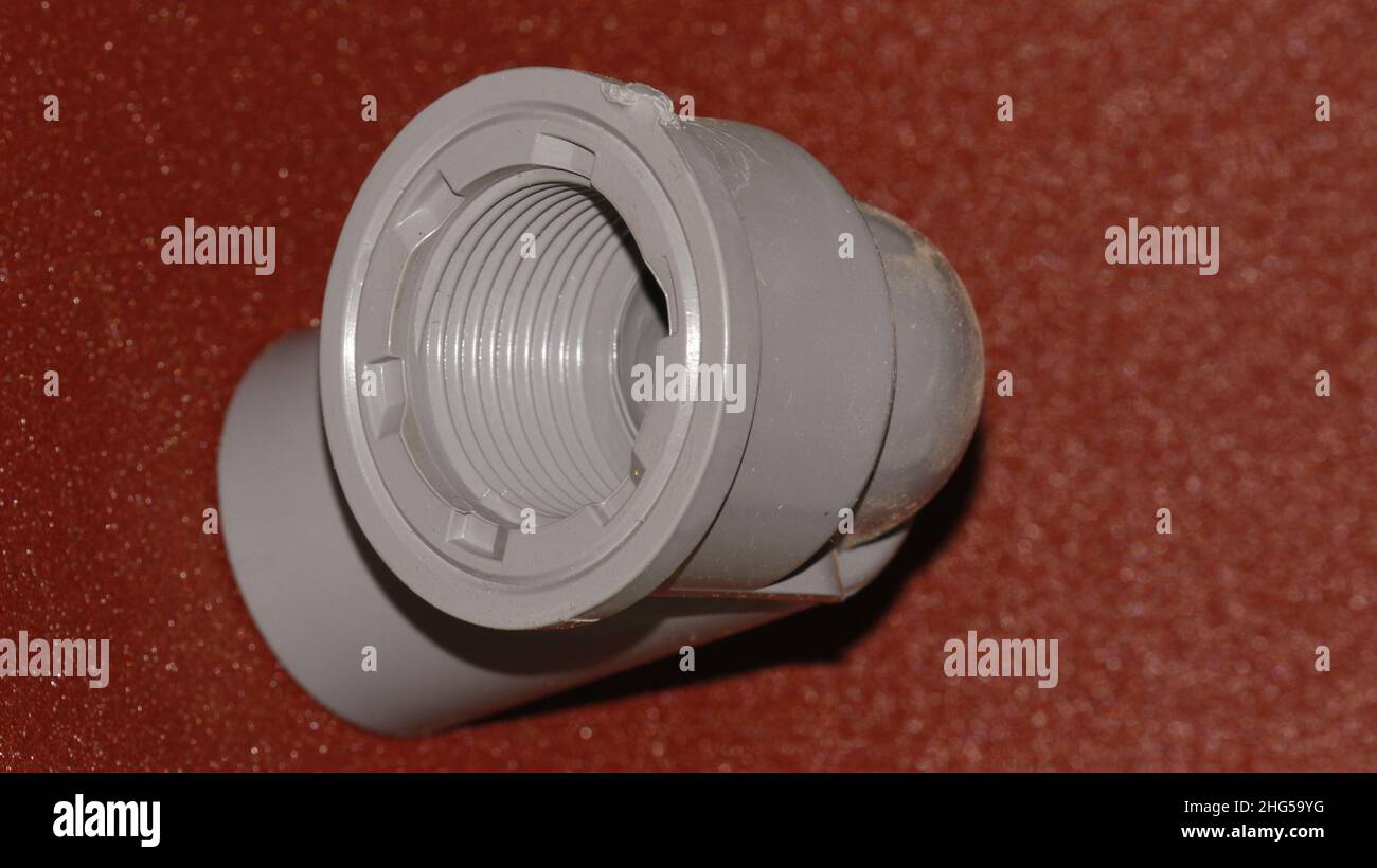 PVC elbow socket for 0.75 inch PVC pipe Stock Photo Alamy