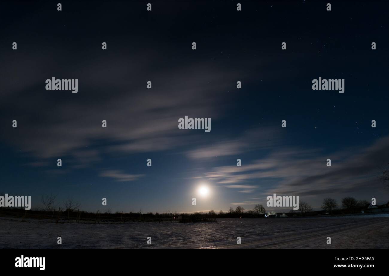 night sky backgrounds with stars, moon and clouds Stock Photo - Alamy