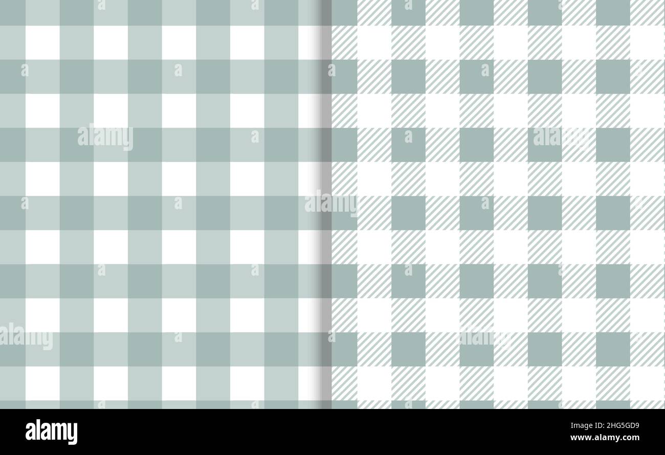 Vichy Seamless set. Pastel gingham pattern. Background for Easter, wallpaper, blanket. Stock Vector