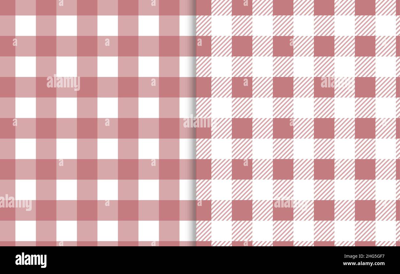 Vichy Seamless set. Pastel gingham pattern. Background for Easter, wallpaper, blanket. Stock Vector