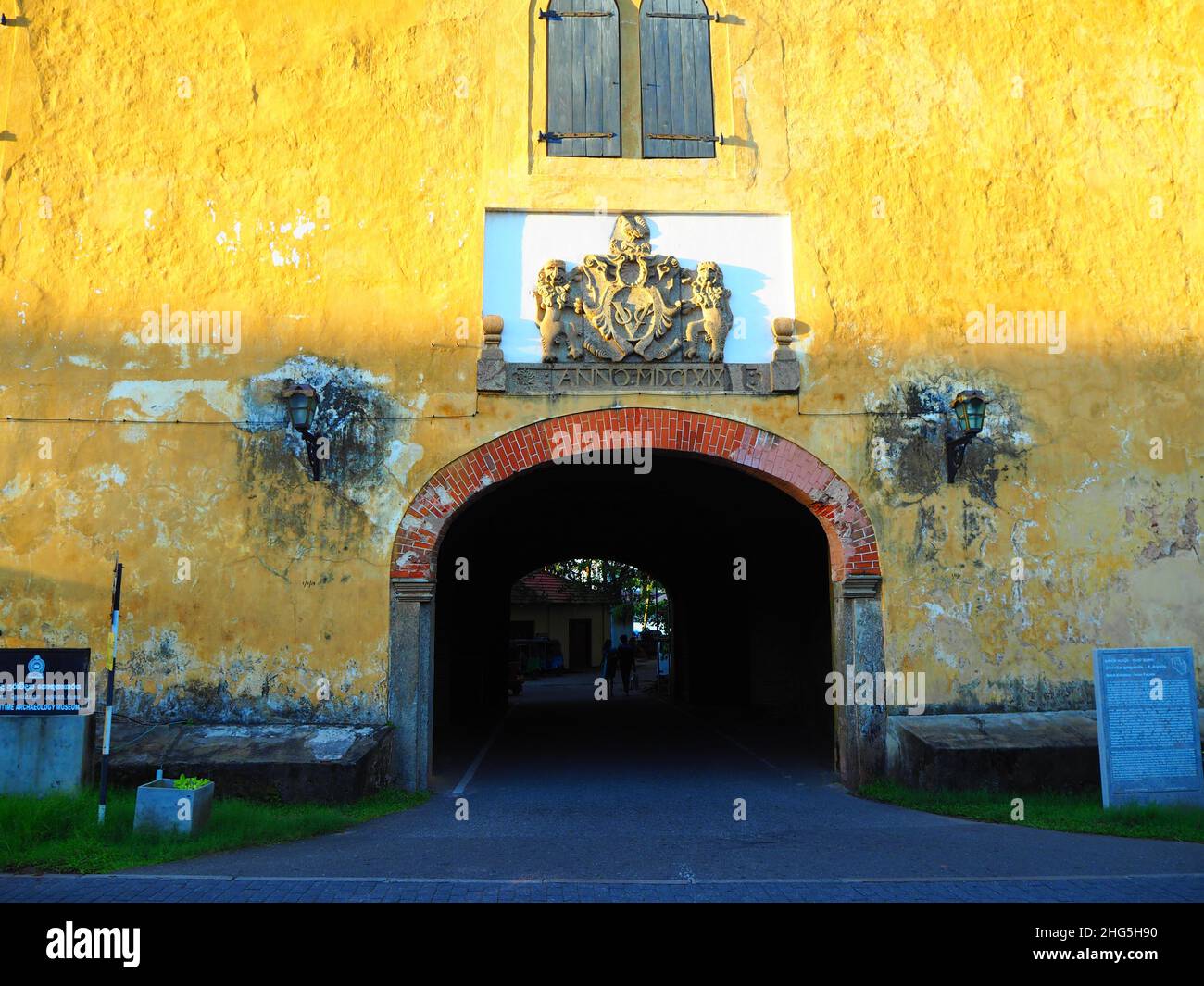 Entering the main gate of colonial city of Galle, Sri Lanka, Travel again South East Asia  #hinterland #authentic #fernweh #slowtravel Stock Photo