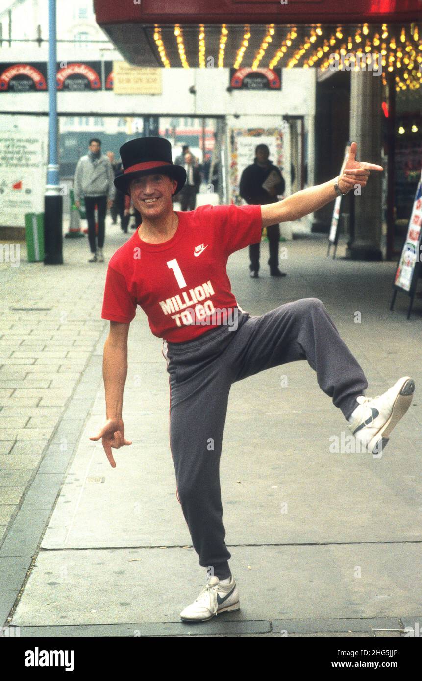 Roy Castle ready to break the record for tap dancing with one millions