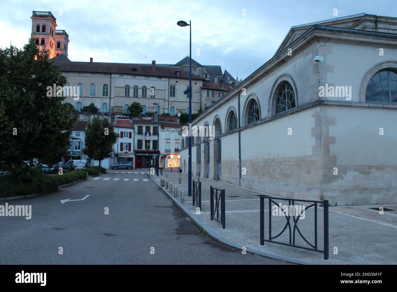 fomer covered market and our lady cathedral in verdun in lorraine