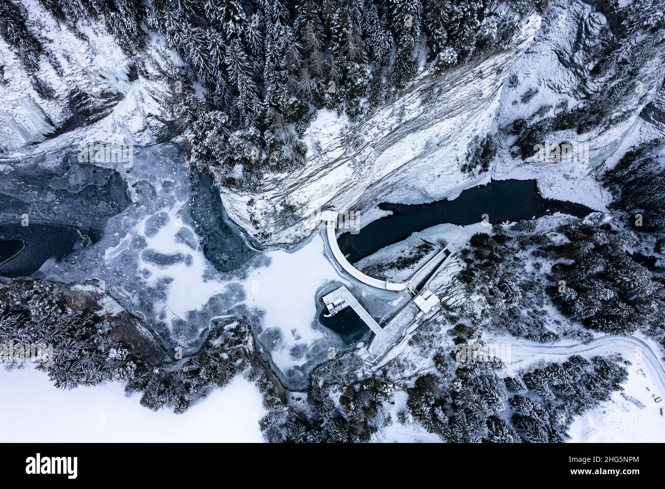 dam in switzerland, grison Stock Photo
