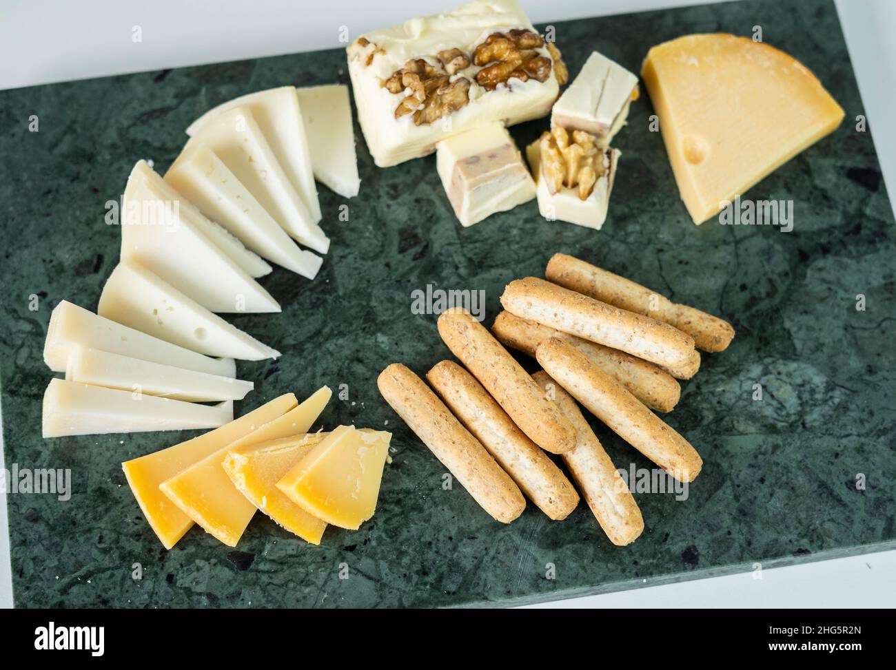 15 Ripened Cheese A table with varieties of ripened and soft cheeses Stock Photo - Alamy