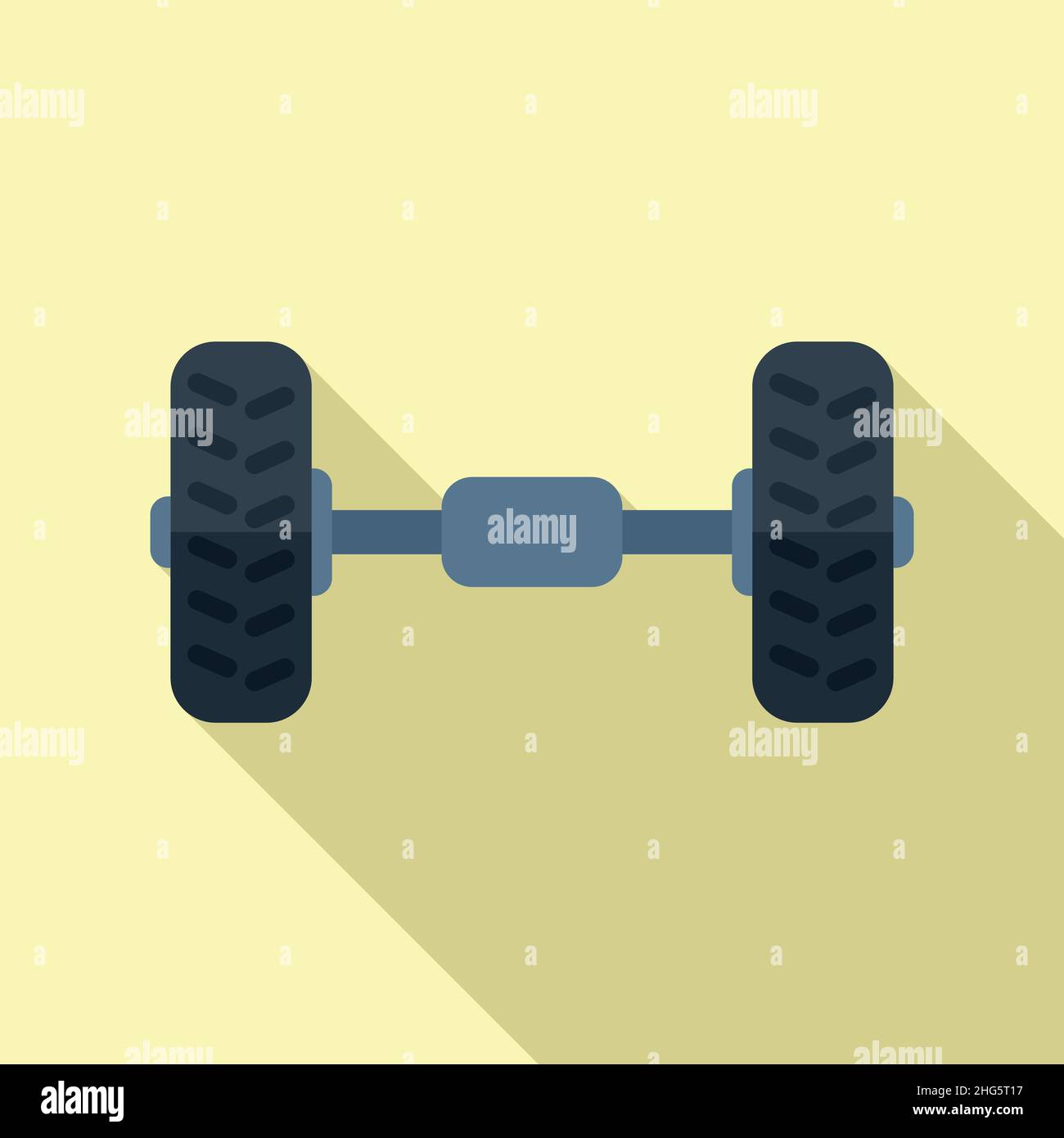 Car suspension icon flat vector. Wheel tire. Automobile part Stock Vector