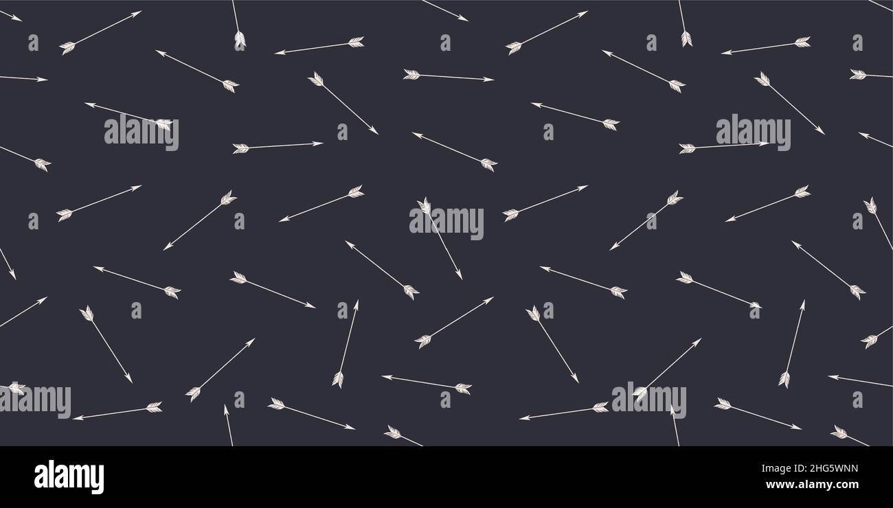 Dark Arrows Pattern Seamless pattern, Arrows. White arrows on dark black background. Black ...