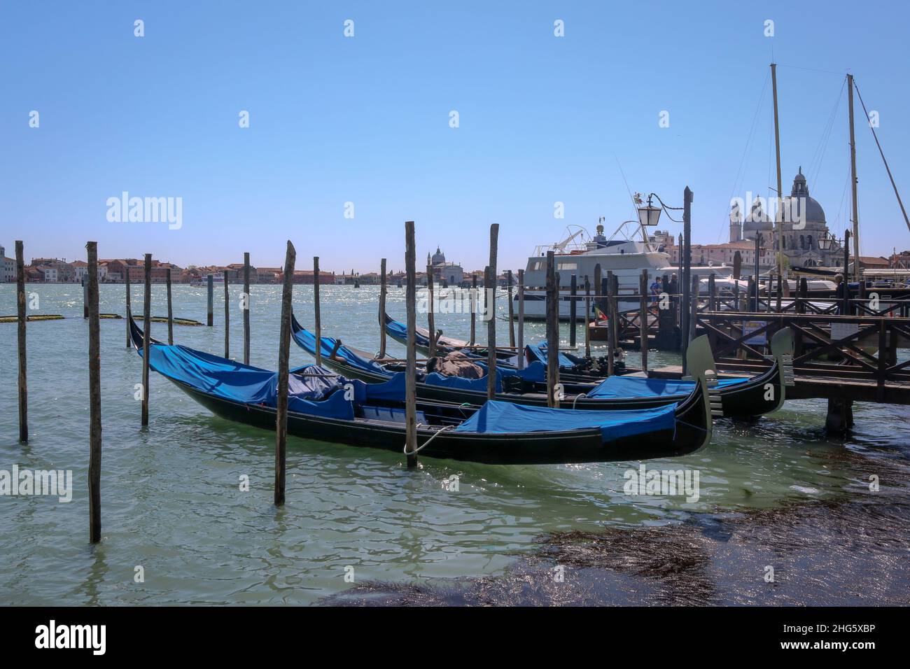 Gondolas at the city of Venice Stock Photo - Alamy