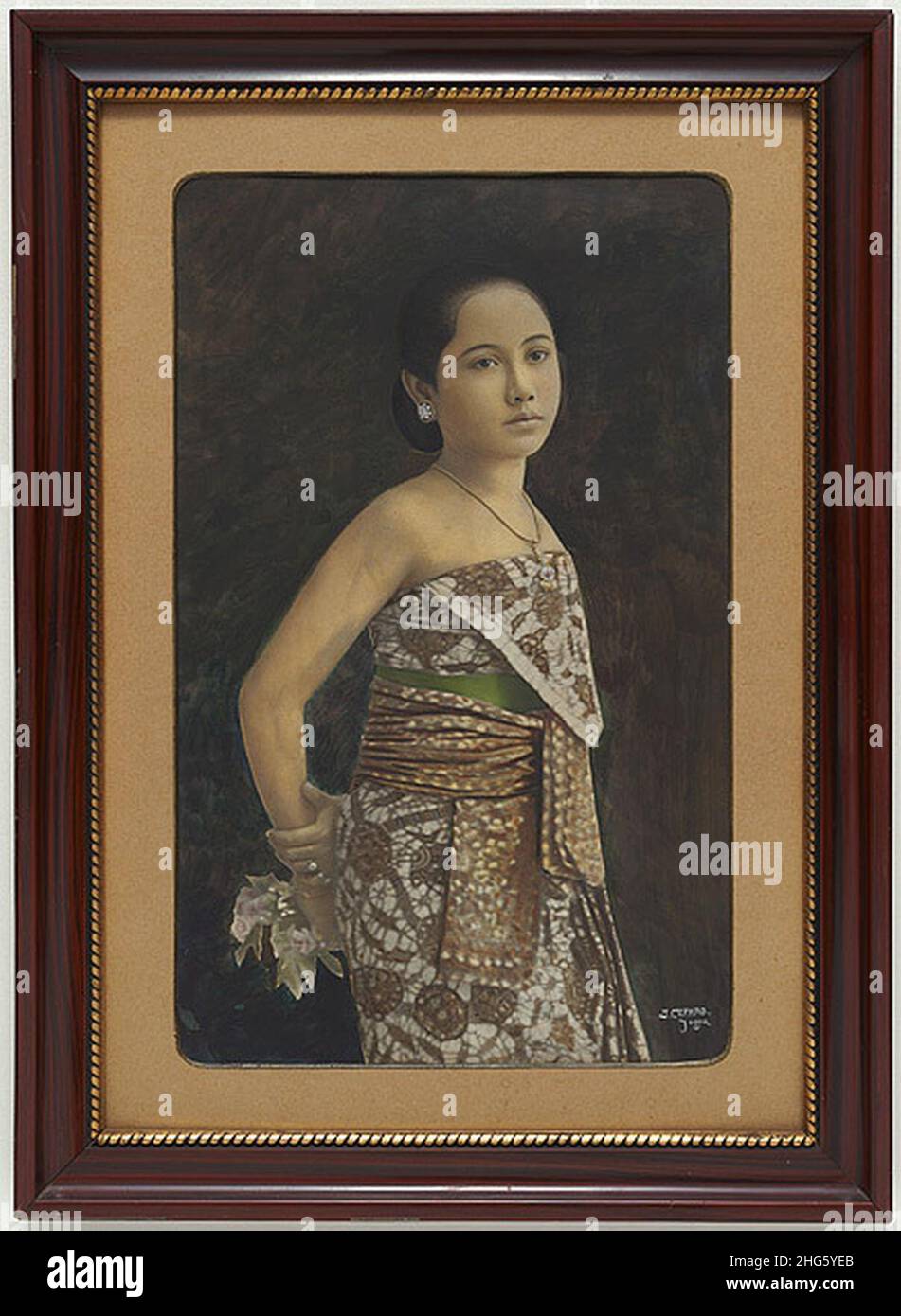 Sem Cephas - Portrait of a Javanese woman - 1900 Stock Photo