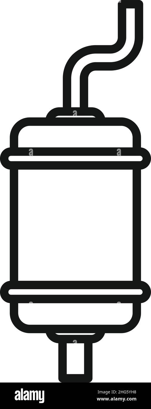 Exhaust pipe icon outline vector. Auto motor. Car vehicle Stock Vector ...