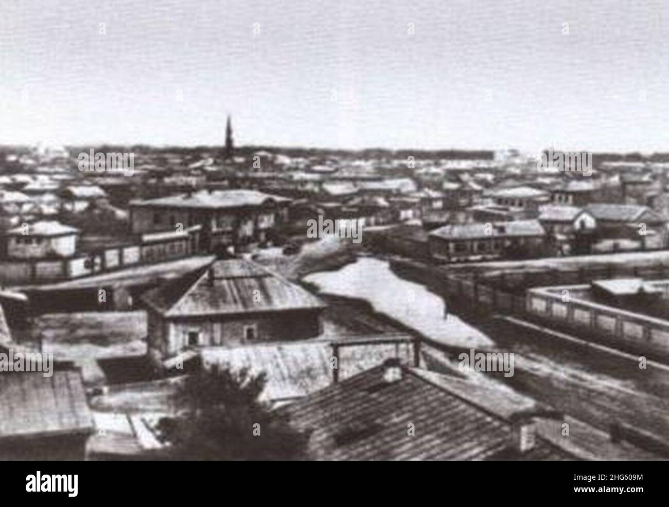 Semipalatinsk 1850. Stock Photo