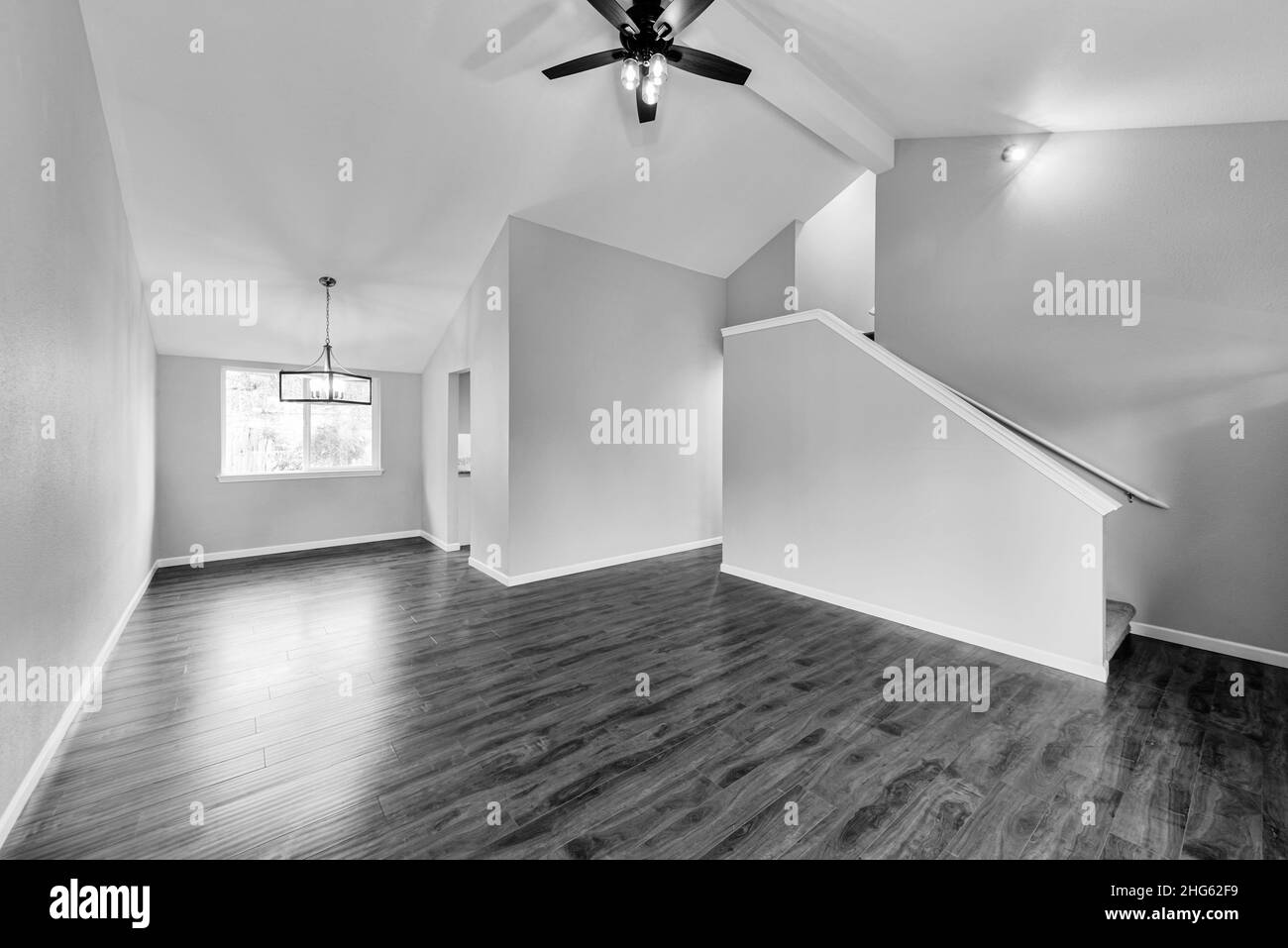 Modern residential empty living room interior Stock Photo