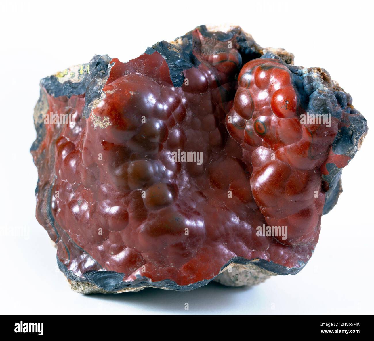 red fox agate mineral specimen stone rock geology gem crystal Stock Photo