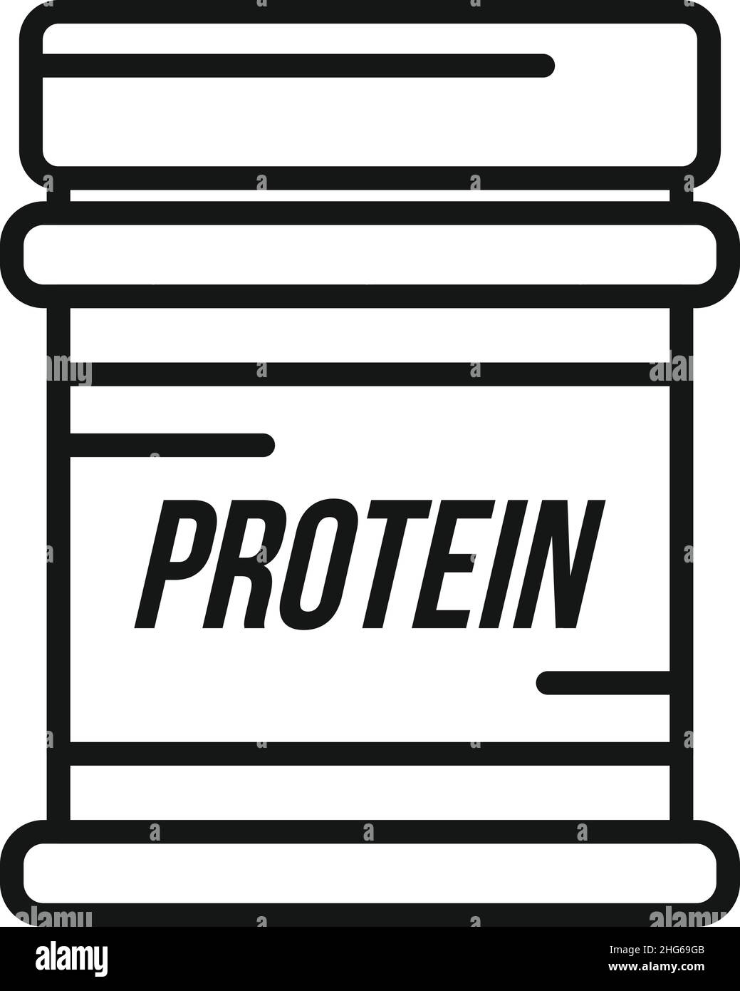 Protein bottle icon outline vector. Sport nutrition. Supplement gym ...