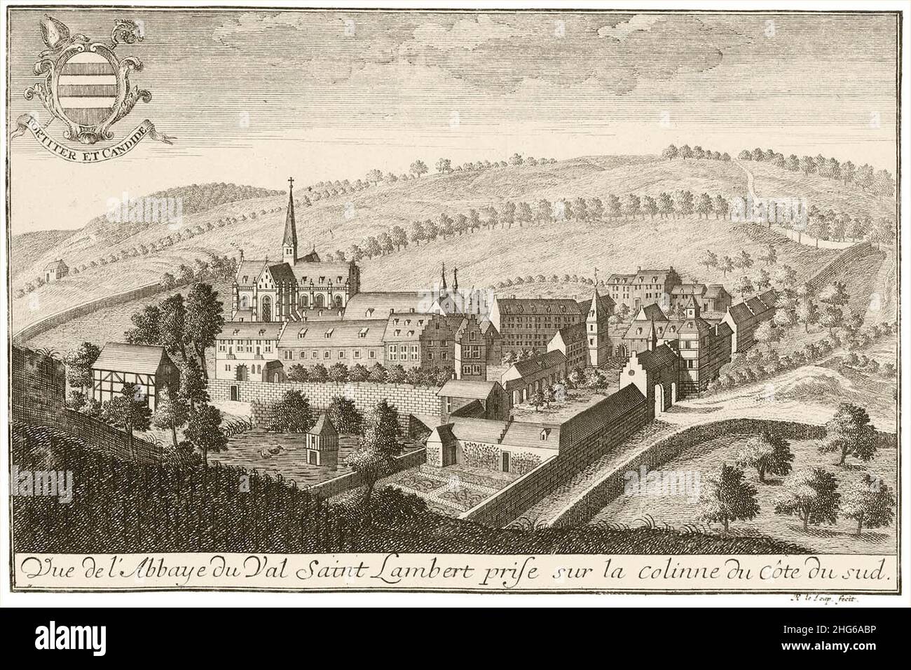 Seraing, Abbaye du Val-Saint-Lambert, Remacle Le Loup, ca 1740. Stock Photo