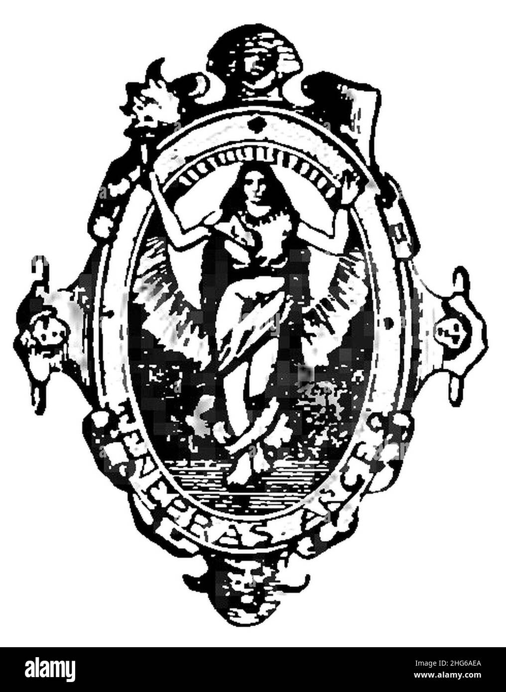 Serao - Vita e avventure di Riccardo Joanna, Milano, Galli, 1887 (page 7 crop). Stock Photo