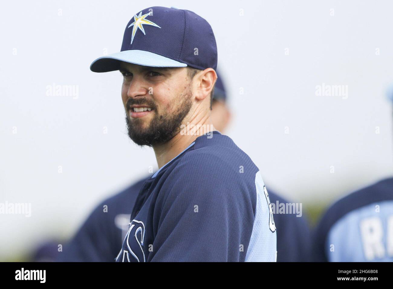 Port Charlotte, USA. 26th Feb, 2014. Tampa Bay Rays pitcher Brandon Gomes during spring training in Port Charlotte, Fla., on Wednesday, Feb. 26, 2014. The Los Angeles Dodgers are making Gomes their new general manager. (Photo by Will Vragovi/Tampa Bay Times/TNS/Sipa USA) Credit: Sipa USA/Alamy Live News Stock Photo