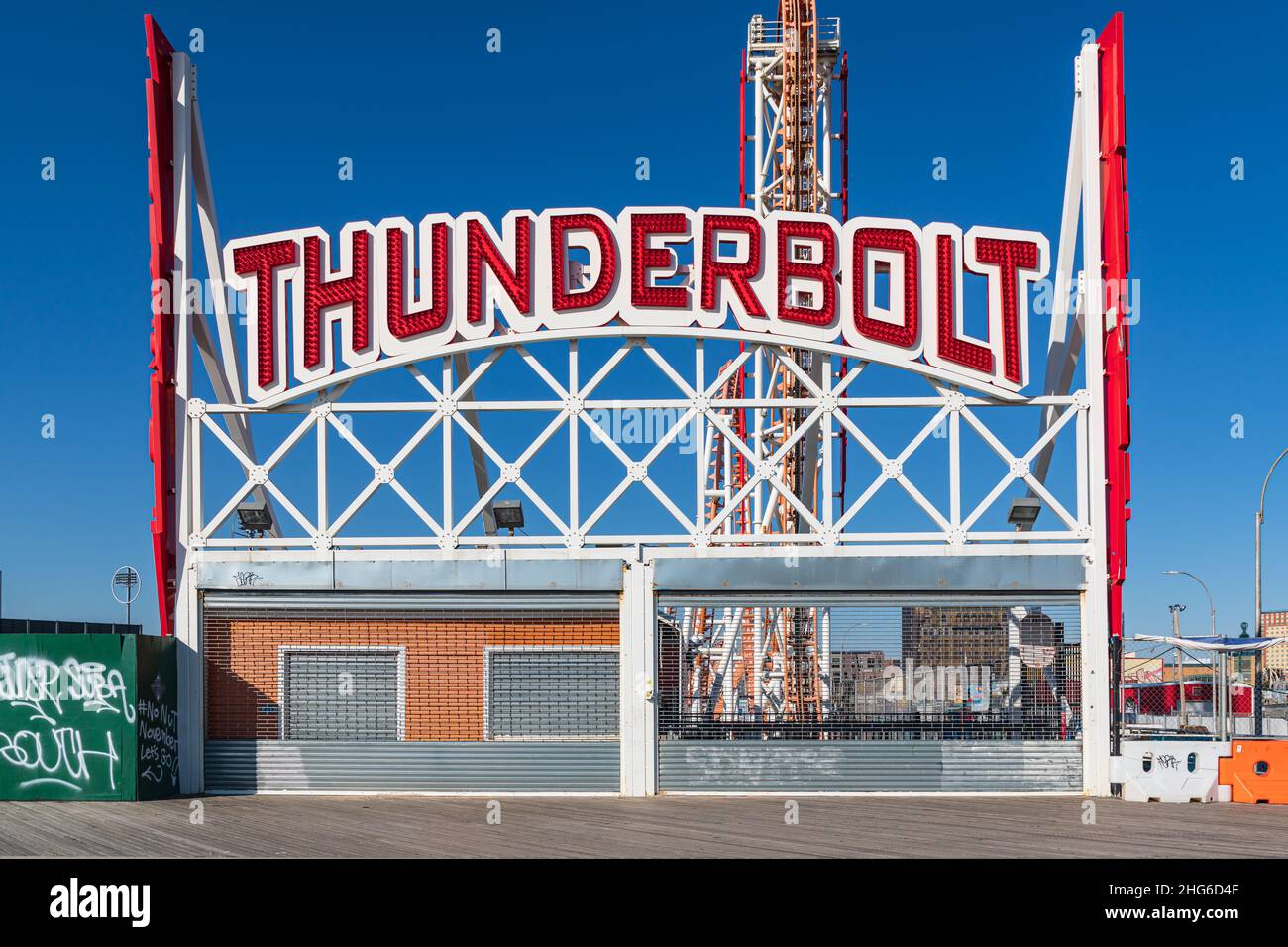 Thunderbolt Ride Coney Island, Brooklyn, New York City, New York, USA. November 6, 2021 ...