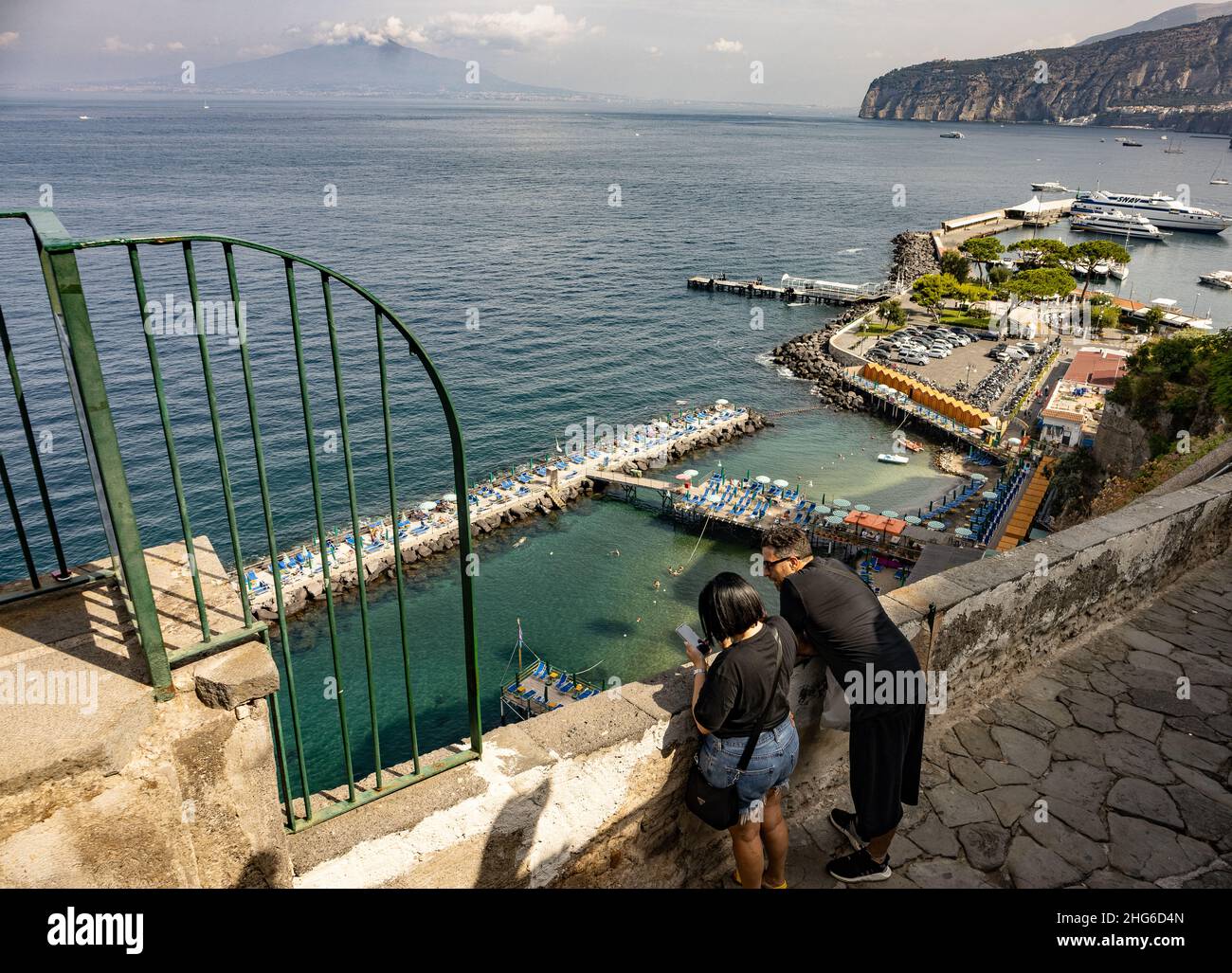 Dock converted for swimming in Sorrento Italy Stock Photo Alamy