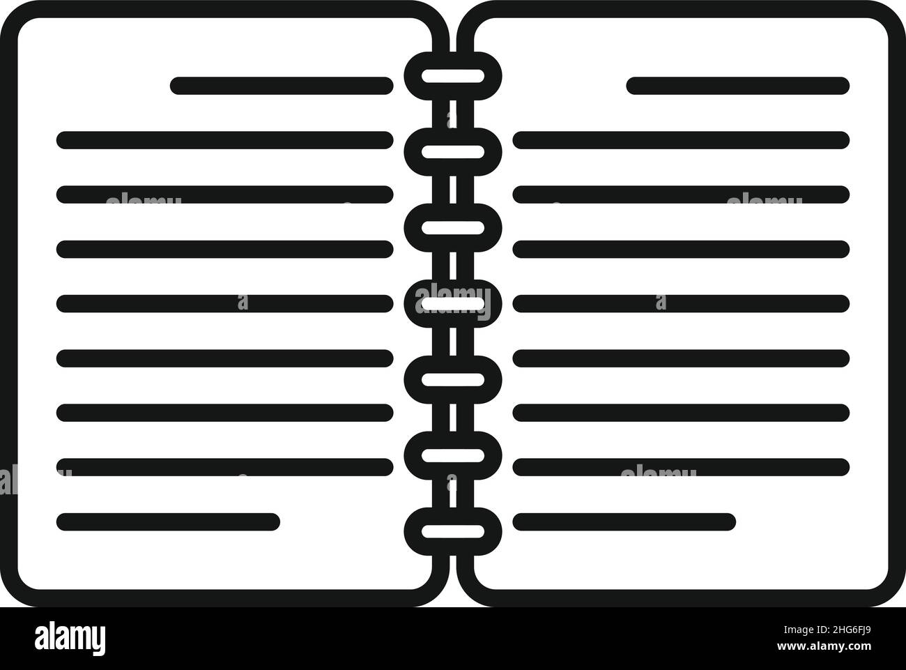 Notebook scenario icon outline vector. Film activity. Video shoot Stock Vector
