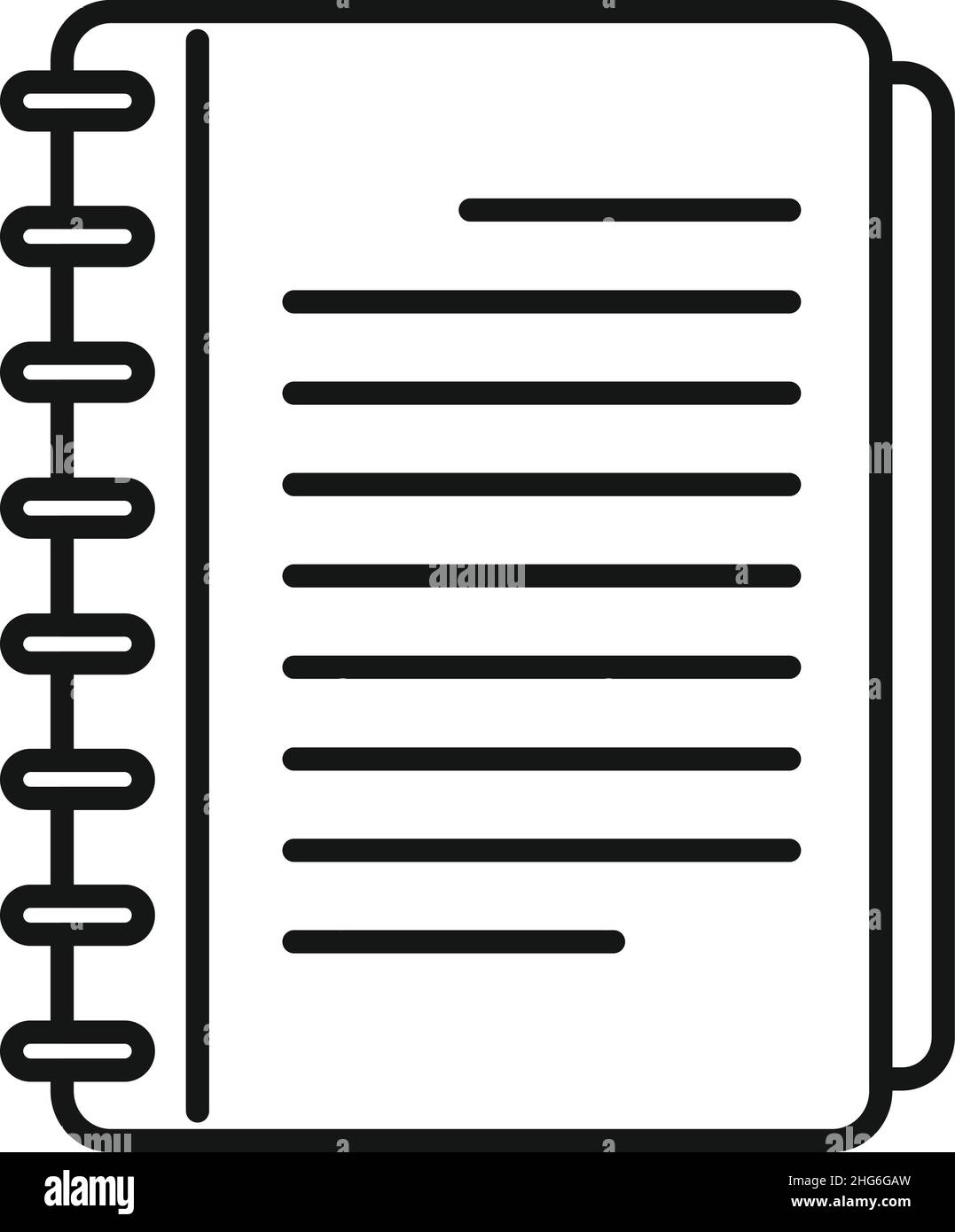Notebook routine scenario icon outline vector. Activity film. Video book Stock Vector