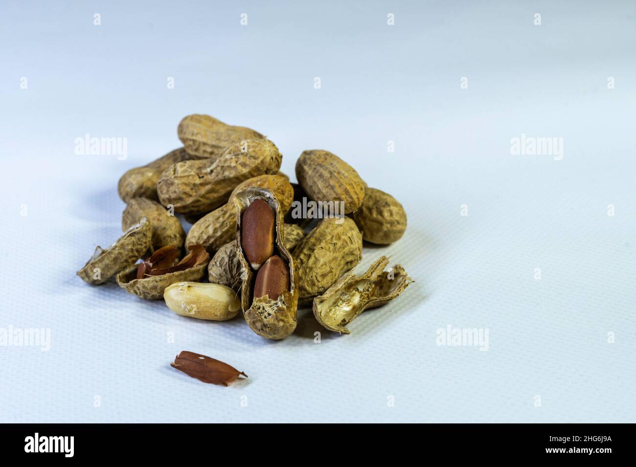 Some peanuts in a pile Stock Photo