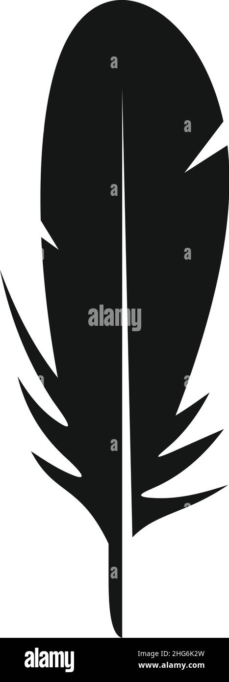 Easy feather icon simple vector. Ink pen. Light shape Stock Vector ...