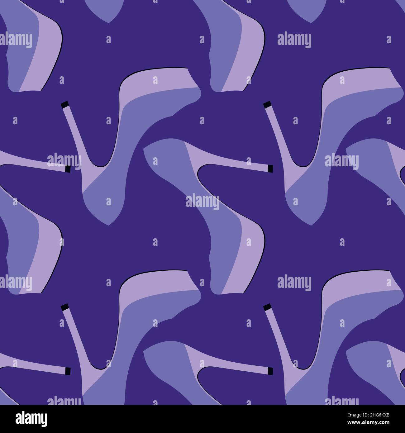 Illustration Seamless pattern on a square background - beautiful shoes
