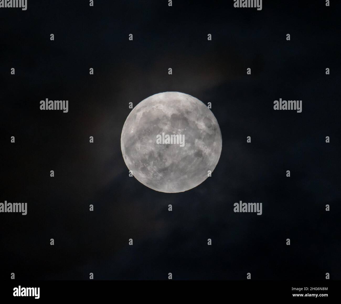 Full moon on the background of clouds in the night scenery Stock Photo ...
