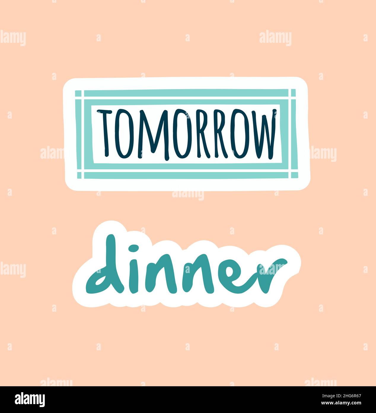 Planner or diary decorating element Stock Vector