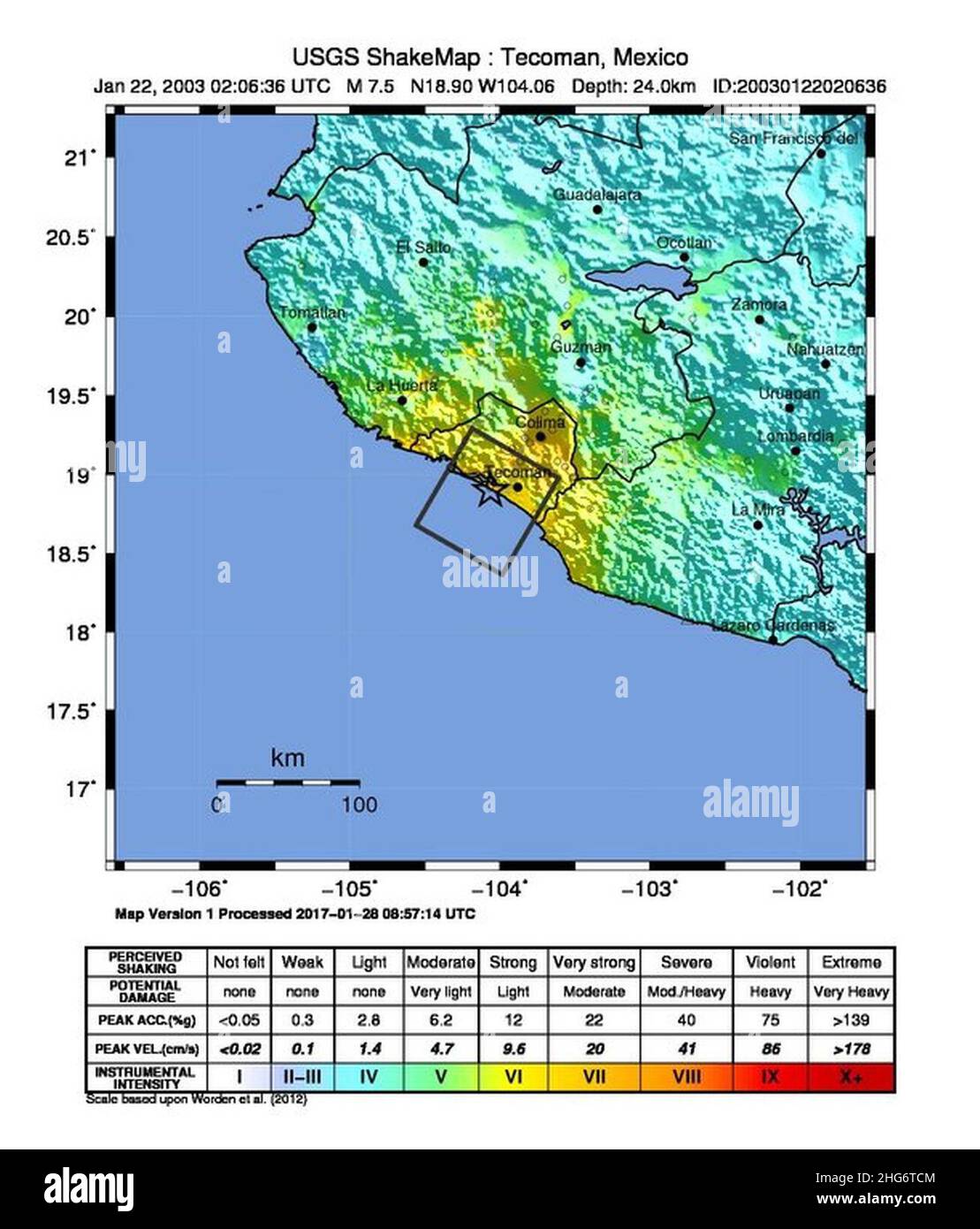 Shakemap hires stock photography and images Alamy