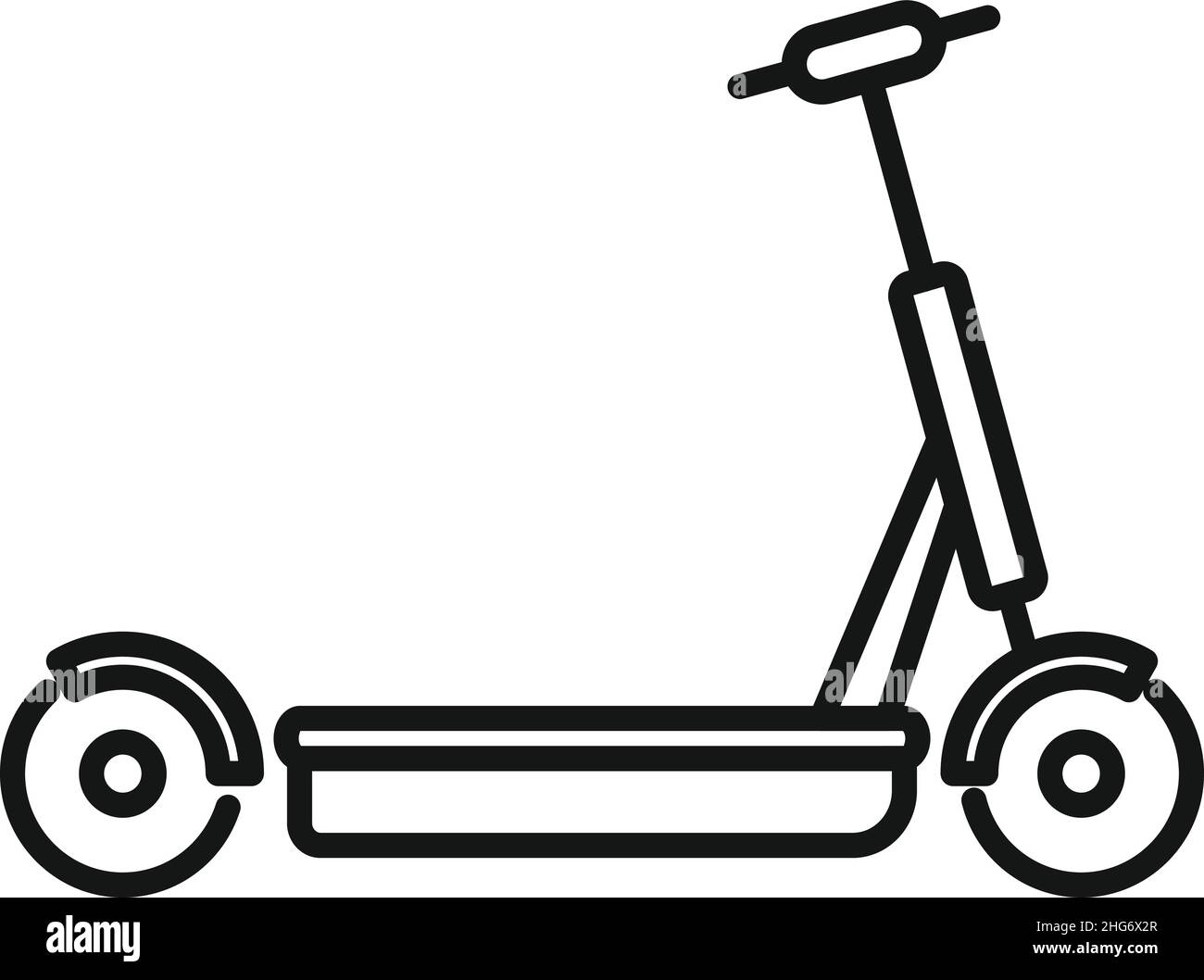 Ebike scooter icon outline vector. Kick bike. Trotinette transport Stock Vector