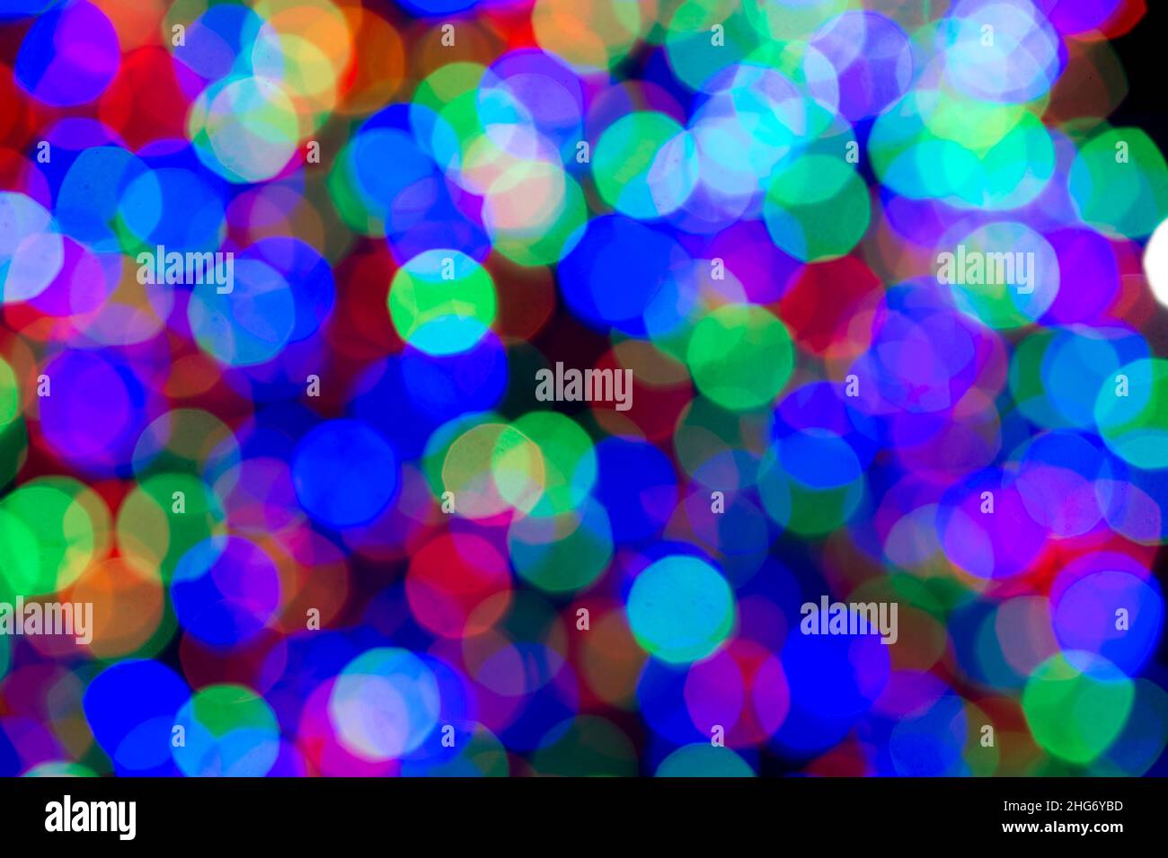 Christmas lights abstract pattern Stock Photo
