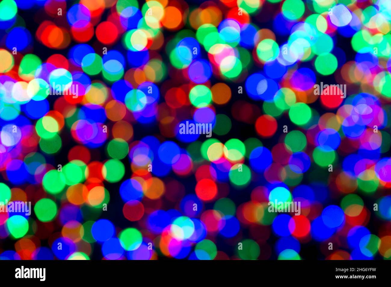 Christmas lights abstract pattern Stock Photo