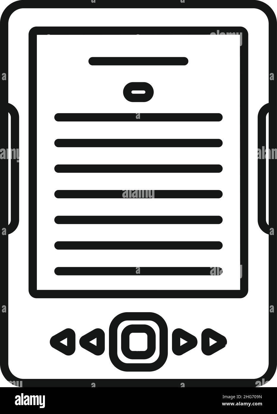 Read ebook icon outline vector. Digital education. Media reader Stock ...