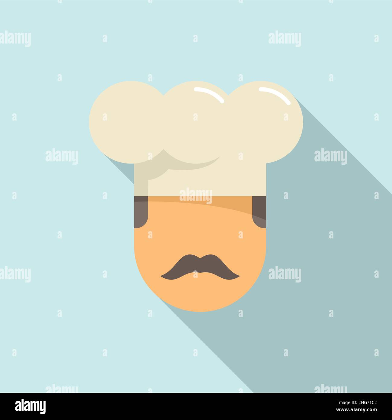 Restaurant cook icon flat vector. Cafe dish. Cafeteria table Stock ...