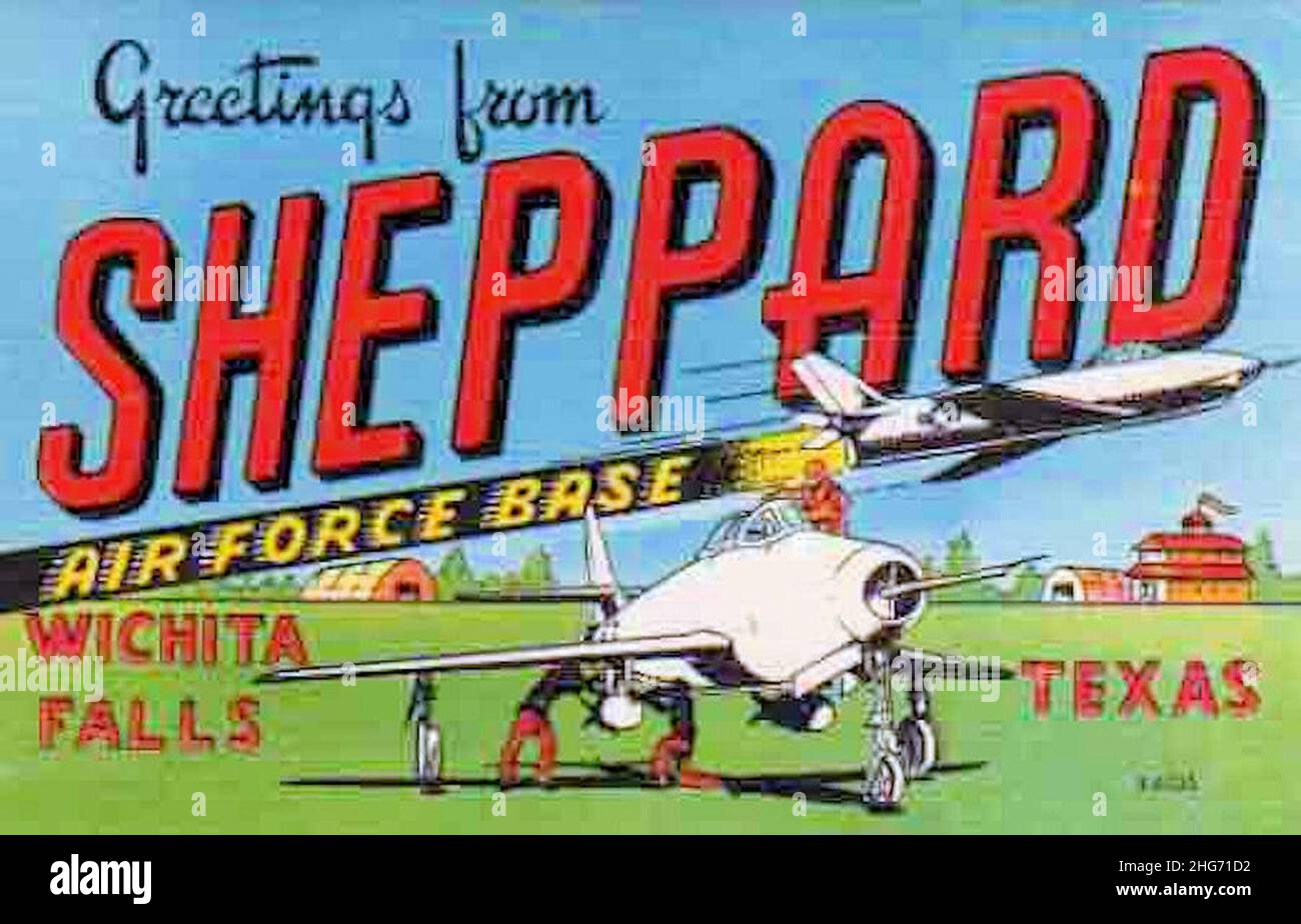 Sheppard AFB Postcard Stock Photo Alamy