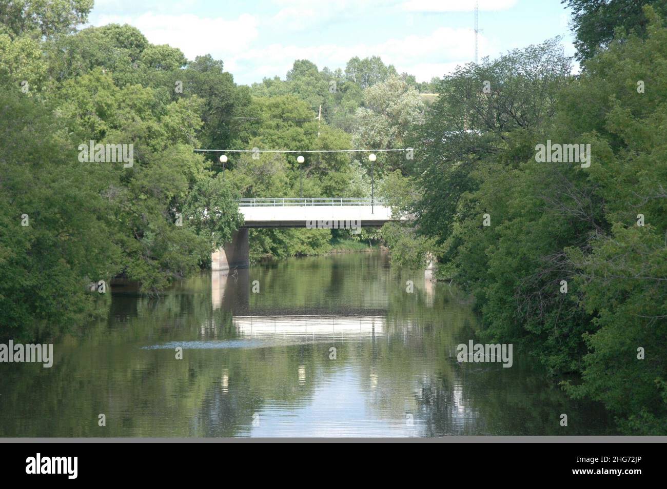 Sheyenne River Valley Scenic Byway Mill Dam Bridge Stock Photo Alamy