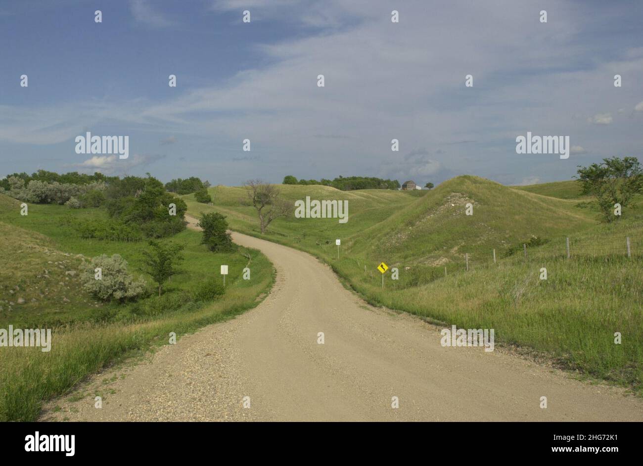 Sheyenne River Valley Scenic Byway Rolling Hills near Lake Ashtabula