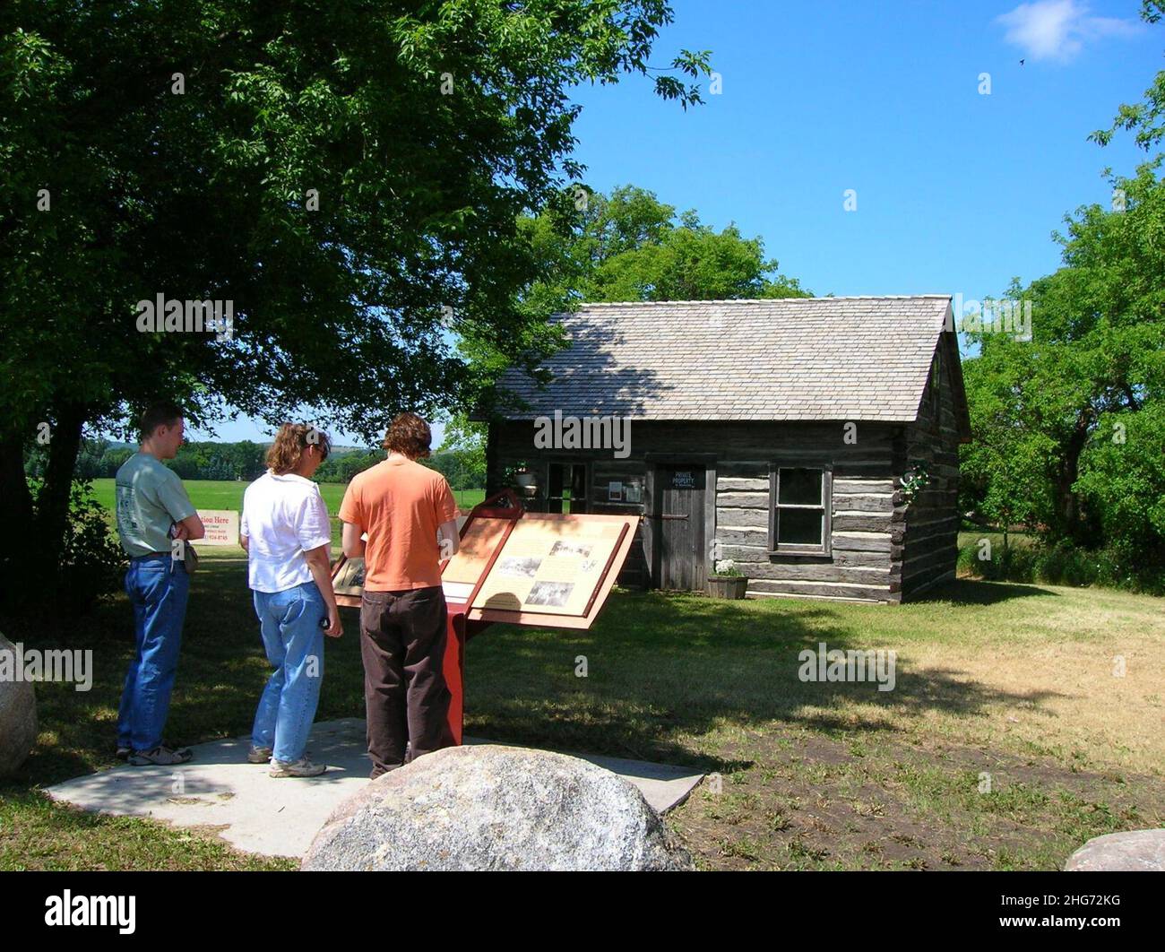 Sheyenne River Valley Scenic Byway Reading about the Slattum Cabin