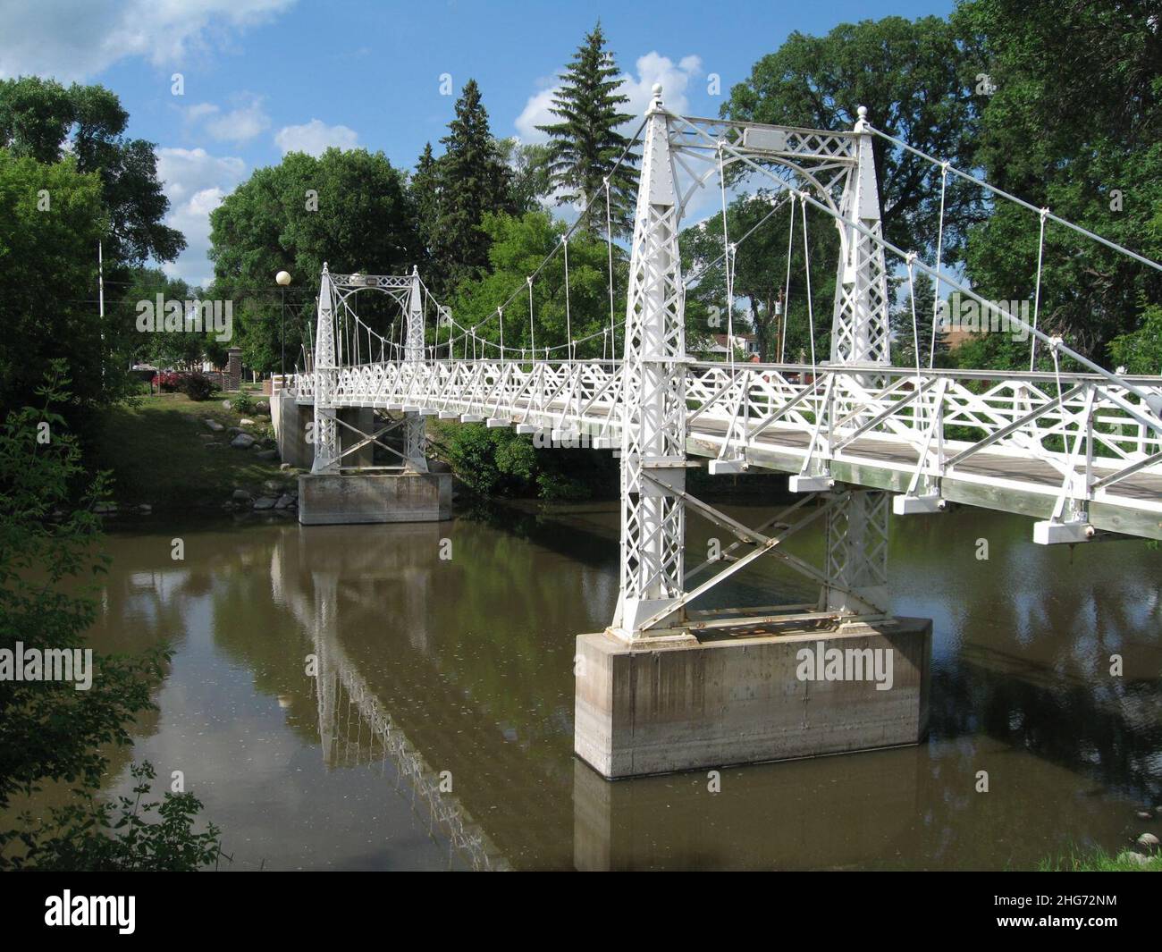 Sheyenne River Valley Scenic Byway VCSU Footbridge From South Stock