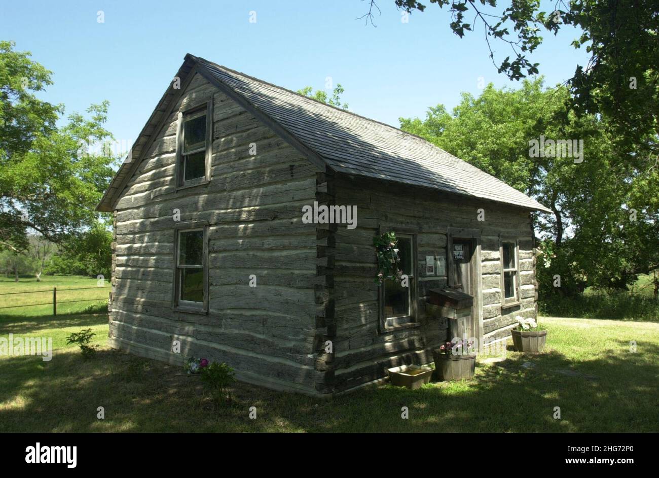 Sheyenne River Valley Scenic Byway The Slattum Cabin Stock Photo Alamy