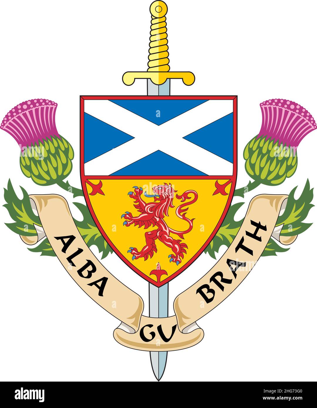Scotland forever ( Symbol of Scotland ) Motto Alba gu Brath Stock Vector  Image & Art - Alamy
