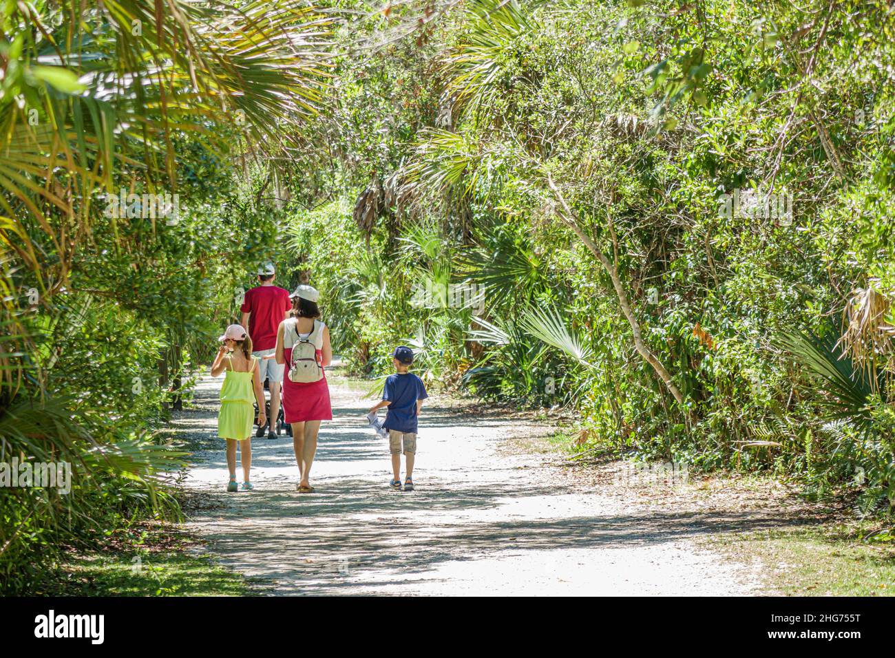 Florida Ochopee Tamiami Trail Everglades,Big Cypress National Preserve,man men male father,woman female women mother,boy boys male kid kids child chil Stock Photo